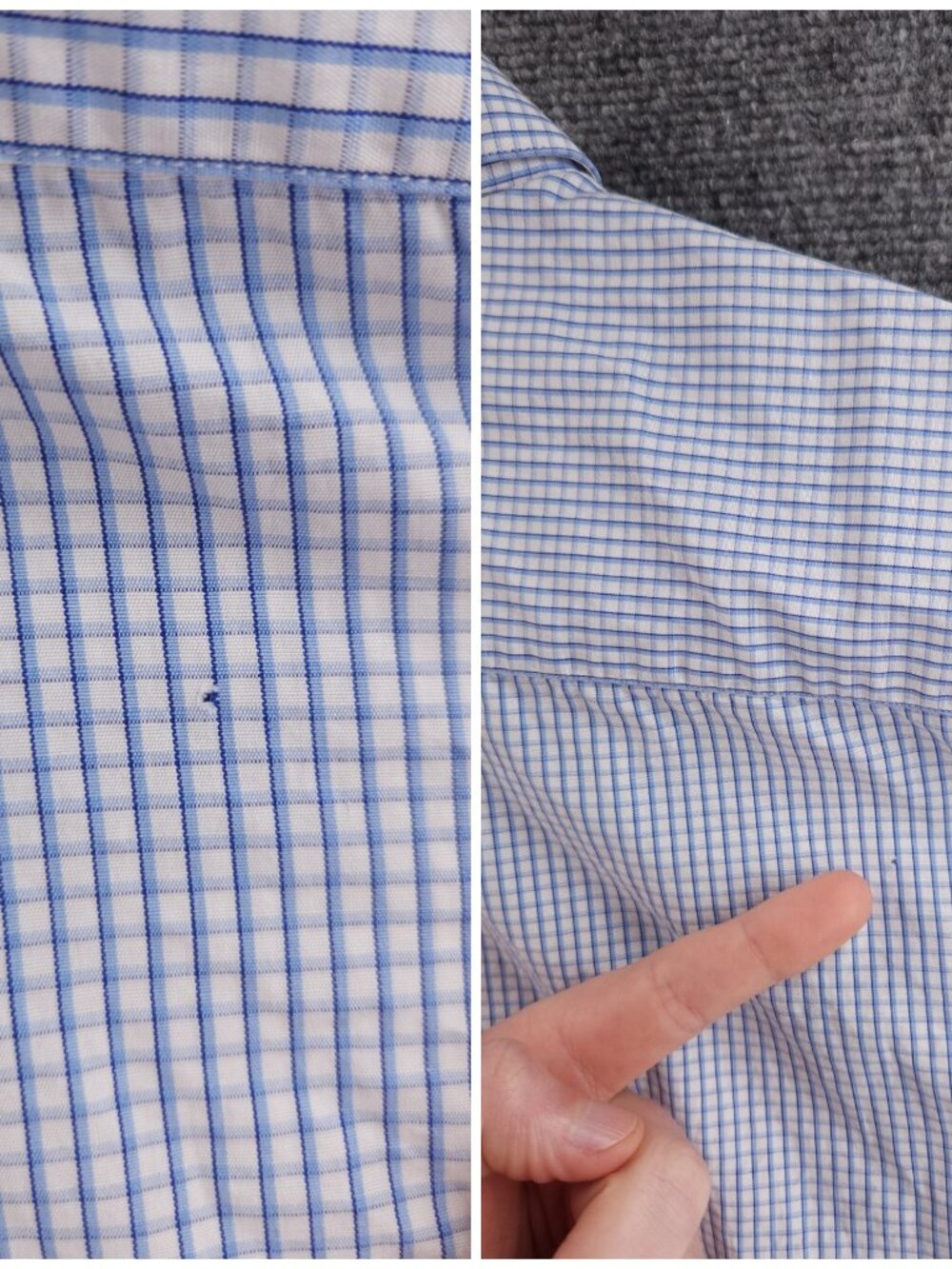 Armani Collezioni Check 18 Cotton Blue Mens Pocket Button Up Elegant Long Sleeve - Picture 16 of 16